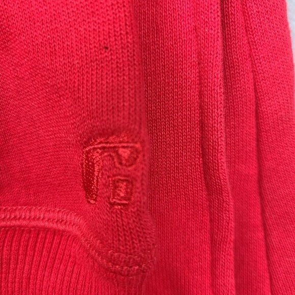 Vintage 2007 Russell Athletic Men’s Medium Vented Fleece Cadet Jacket Tango Red - Picture 8 of 9